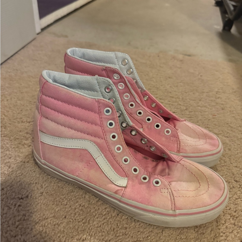 Unique Pink Tie-Dye Vans Sneakers